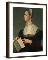 Portrait of Laura Battiferri-Agnolo Bronzino-Framed Giclee Print