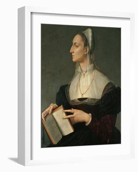 Portrait of Laura Battiferri-Agnolo Bronzino-Framed Giclee Print