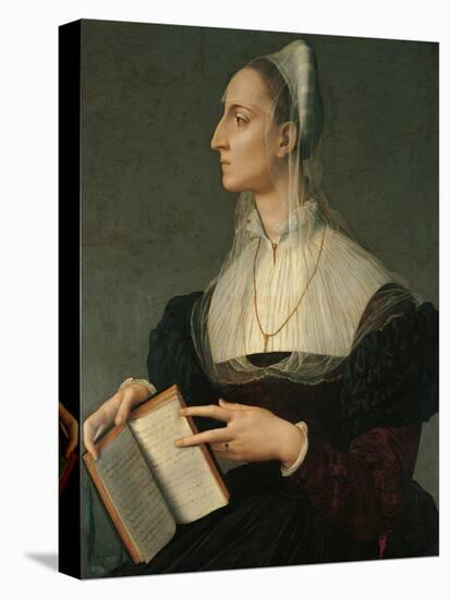 Portrait of Laura Battiferri-Agnolo Bronzino-Stretched Canvas