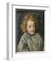 Portrait of Laura Theresa Epps (Lady Alma-Tadema) as a Child, 1860-John Brett-Framed Giclee Print