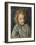 Portrait of Laura Theresa Epps (Lady Alma-Tadema) as a Child, 1860-John Brett-Framed Giclee Print