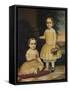 Portrait of Lavinia and Ella Simpson, c.1854-Lavinia Scholes Simpson-Framed Stretched Canvas