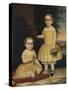 Portrait of Lavinia and Ella Simpson, c.1854-Lavinia Scholes Simpson-Stretched Canvas