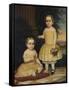 Portrait of Lavinia and Ella Simpson, c.1854-Lavinia Scholes Simpson-Framed Stretched Canvas