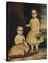 Portrait of Lavinia and Ella Simpson, c.1854-Lavinia Scholes Simpson-Stretched Canvas