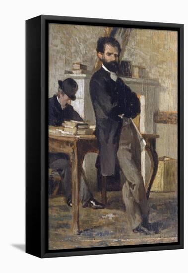 Portrait of Lawyer Bongiovanni-Giovanni Fattori-Framed Stretched Canvas