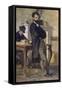 Portrait of Lawyer Bongiovanni-Giovanni Fattori-Framed Stretched Canvas