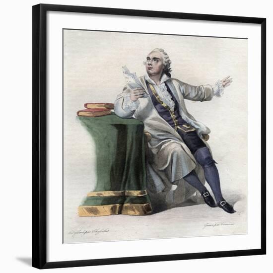 Portrait of Lekain (1729-1778), French actor-French School-Framed Giclee Print