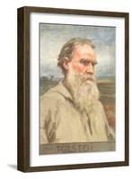 Portrait of Leo Tolstoy-null-Framed Art Print