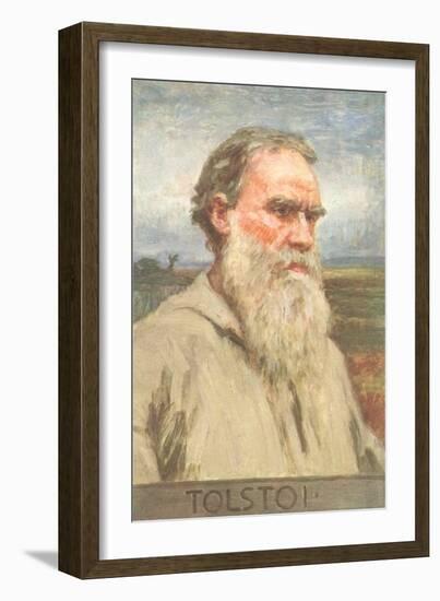 Portrait of Leo Tolstoy-null-Framed Art Print