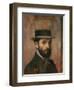 Portrait of Leon Bonnat, 1862-Edgar Degas-Framed Giclee Print