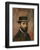 Portrait of Leon Bonnat, 1862-Edgar Degas-Framed Giclee Print