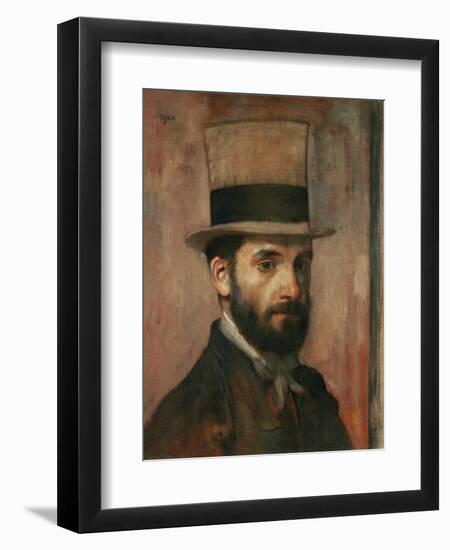 Portrait of Leon Bonnat, 1862-Edgar Degas-Framed Giclee Print