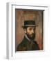 Portrait of Leon Bonnat, 1862-Edgar Degas-Framed Giclee Print