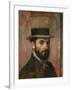 Portrait of Leon Bonnat, 1862-Edgar Degas-Framed Giclee Print