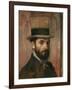 Portrait of Leon Bonnat, 1862-Edgar Degas-Framed Giclee Print