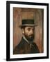 Portrait of Leon Bonnat, 1862-Edgar Degas-Framed Giclee Print