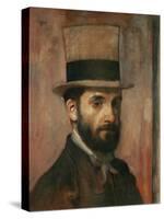 Portrait of Leon Bonnat, 1862-Edgar Degas-Stretched Canvas