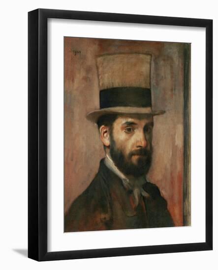 Portrait of Leon Bonnat, 1862-Edgar Degas-Framed Giclee Print