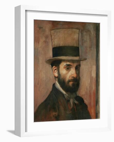 Portrait of Leon Bonnat, 1862-Edgar Degas-Framed Giclee Print