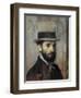 Portrait of Leon Bonnat by Edgar Degas-null-Framed Giclee Print