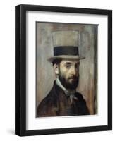 Portrait of Leon Bonnat by Edgar Degas-null-Framed Giclee Print