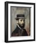 Portrait of Leon Bonnat by Edgar Degas-null-Framed Giclee Print