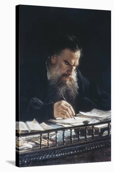 Portrait of Leon Tolstoy-Nikolai Nikolajevitch Gay-Stretched Canvas