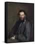 Portrait of Leon Tolstoy-Ivan Nikolaevich Kramskoi-Framed Stretched Canvas