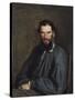 Portrait of Leon Tolstoy-Ivan Nikolaevich Kramskoi-Stretched Canvas