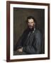 Portrait of Leon Tolstoy-Ivan Nikolaevich Kramskoi-Framed Art Print