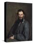 Portrait of Leon Tolstoy-Ivan Nikolaevich Kramskoi-Stretched Canvas