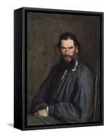 Portrait of Leon Tolstoy-Ivan Nikolaevich Kramskoi-Framed Stretched Canvas