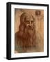 Portrait of Leonardo Da Vinci (With His "Vitruvian Man")-null-Framed Giclee Print