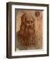 Portrait of Leonardo Da Vinci (With His "Vitruvian Man")-null-Framed Giclee Print