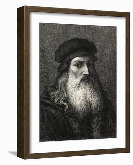 Portrait Of Leonardo Da Vinci-Laguillermie-Framed Giclee Print