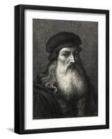 Portrait Of Leonardo Da Vinci-Laguillermie-Framed Giclee Print