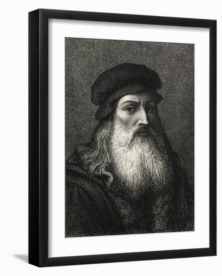 Portrait Of Leonardo Da Vinci-Laguillermie-Framed Giclee Print