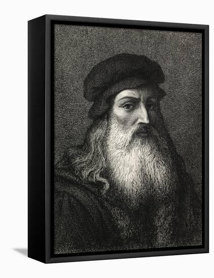 Portrait Of Leonardo Da Vinci-Laguillermie-Framed Stretched Canvas