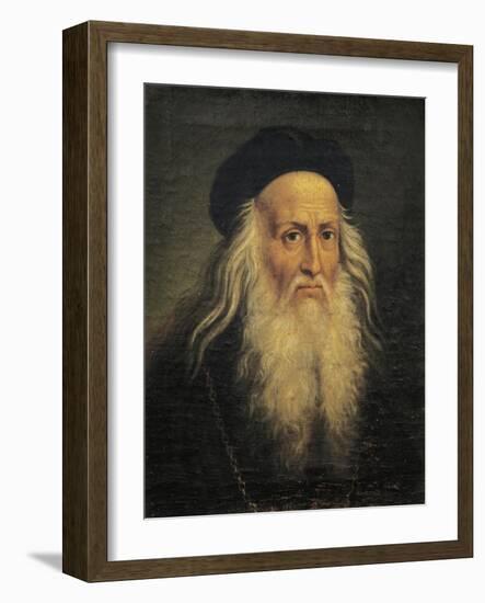 Portrait of Leonardo Da Vinci-Lattanzio Querena-Framed Giclee Print