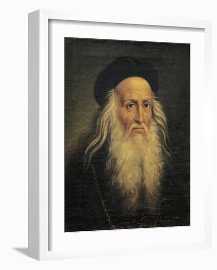 Portrait of Leonardo Da Vinci-Lattanzio Querena-Framed Giclee Print