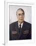 Portrait of Leonid Brezhnev-null-Framed Giclee Print