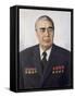 Portrait of Leonid Brezhnev-null-Framed Stretched Canvas