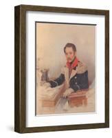 Portrait of Leonty Vasilievich Dubelt (1792-186), Chief of Staff of the Corps of Gendarmes, 1834-Pyotr Fyodorovich Sokolov-Framed Giclee Print