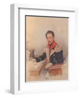 Portrait of Leonty Vasilievich Dubelt (1792-186), Chief of Staff of the Corps of Gendarmes, 1834-Pyotr Fyodorovich Sokolov-Framed Giclee Print