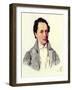 Portrait of Leopold Niemirowski (1810-188), 1843-Nikolai Alexandrovich Bestuzhev-Framed Giclee Print