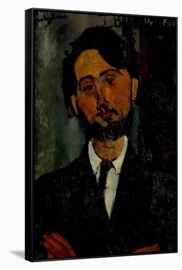 Portrait of Léopold Zborowski, 1916-Amedeo Modigliani-Framed Stretched Canvas