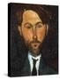 Portrait of Leopold Zborowski, 1917-Amedeo Modigliani-Stretched Canvas