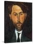 Portrait of Leopold Zborowski, 1917-Amedeo Modigliani-Stretched Canvas