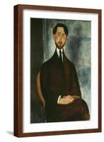 Portrait of Leopold Zborowski-Amedeo Modigliani-Framed Giclee Print